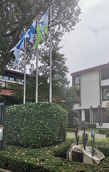Jahrestag deutsch-finnische Städtepartnerschaft mit Salo Foto Finnische Flagge Jahrestag deutsch-finnische Städtepartnerschaft mit Salo Foto Finnische Flagge